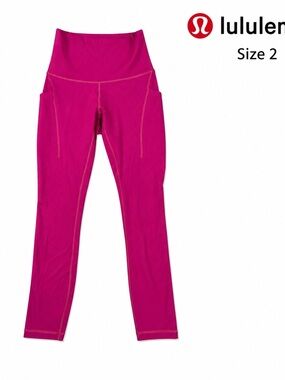 Lululemon Wunder Train High Rise 25” Leggings Pink Size 2